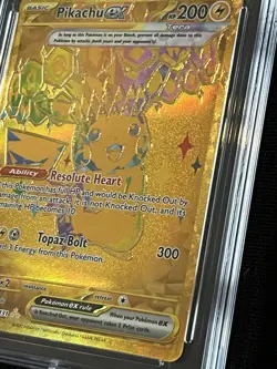 Pikachu 179/131 EX Prismatic Evolutions Pokemon Card Hyper Rare Ace 9 Grade Mint - Image 3