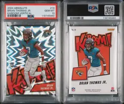 2024 PANINI ABSOLUTE KABOOM! VERTICAL #14 BRIAN THOMAS JR. ROOKIE RC PSA 10 - Image 3