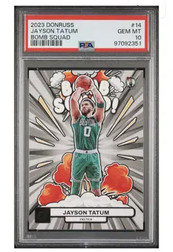 2023-24 Panini Donruss Bomb Squad Jayson Tatum #14 Boston Celtics PSA 10 GEM MT - Image 1