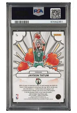 2023-24 Panini Donruss Bomb Squad Jayson Tatum #14 Boston Celtics PSA 10 GEM MT - Image 2
