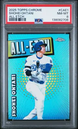 2025 Topps Chrome - All-Etch Shohei Ohtani #CAE-1 PSA 8 - Image 1