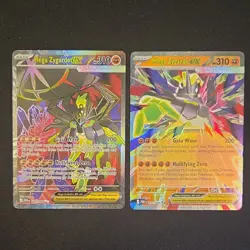 Pokemon Mega Zygarde EX Holo Card Lot - 2 Cards, Mega Evolution, POR Set - Image 1
