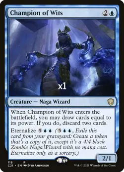 MTG HOU C21 AFC NCC Champion of Wits MINT (SELECT) - Image 3