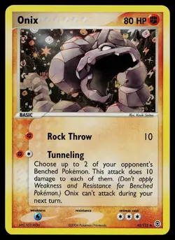 Pokemon Card - Onix FireRed & LeafGreen 42/112 Reverse Holo Uncommon - Image 1