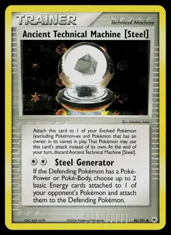 Pokemon Card - Ancient Technical Machine Steel Hidden Legends 86/101 Rev. Holo - Image 1