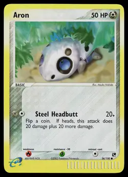 Pokemon Card - Aron Sandstorm 56/100 Reverse Holo Common - Image 1