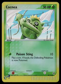 Pokemon Card - Cacnea Sandstorm 58/100 Reverse Holo Common - Image 1
