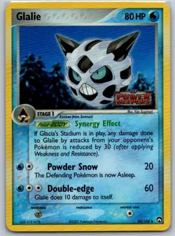 Glalie 30/108 EX Power Keepers Reverse Holo Foil Stamped Pokemon Card - Image 1