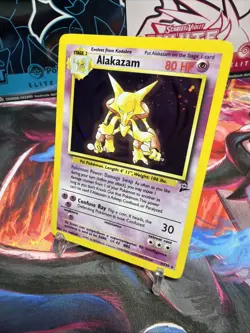 Pokemon Alakazam TCG Holo Rare Card 1/130 Base Set 2 Vintage WOTC 1999 - Image 3