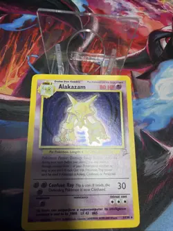 Pokemon Alakazam TCG Holo Rare Card 1/130 Base Set 2 Vintage WOTC 1999 - Image 4