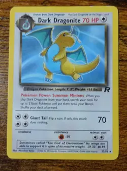 Dark Dragonite 22/82 Non-Holo Rare Team Rocket Set Pokemon Card PL-DMG - Image 1