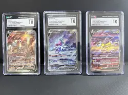 Pokemon TCG Crown Zenith: Raikou V Suicune V Entei V Cards Set CGC 10 Gem Mint - Image 1