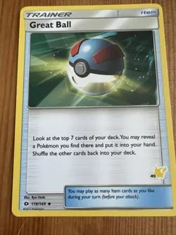 Great Ball Trainer Pokemon Item Card - Image 1