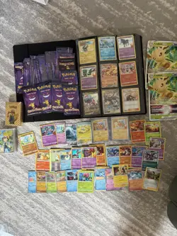 Storage Unit: Pokemon Card Lot (F), 375+ ALL R HOLO OR RARER NO BASE Incl Binder - Image 1