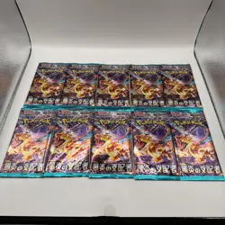**LOT OF 10** Pokemon Card Booster Pack Ruler of the Black Flame sv3 Japanese - Image 1
