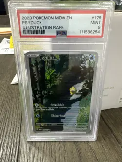 2023 POKEMON Mew EN 151 PSYDUCK Illustration Rare Card #175 PSA 9 - Image 1