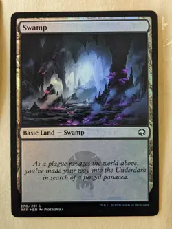 SWAMP BASIC LAND FOIL-MTG: ADVENTURES IN THE FORGOTTEN REALMS-270/281 - Image 1