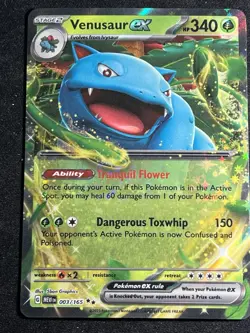 Venusaur ex 003/165 Scarlet & Violet 151 Double Rare Holo Pokemon TCG Card NM+ - Image 1