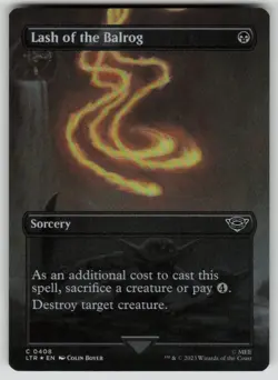Lash of the Balrog (Borderless) Foil The Lord of the Rings 408 MTG NM - Image 1