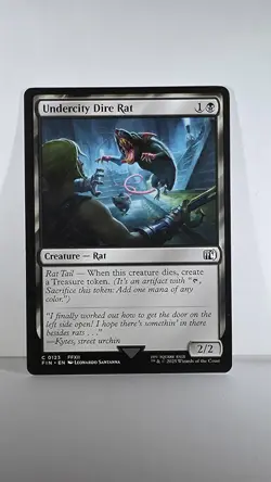 MTG: Final Fantasy - Undercity Dire Rat - Regular - NM - Image 1