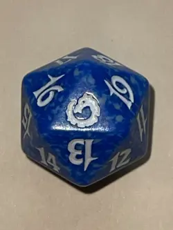 Torment Blue Spindown Life Counter D20 Die MTG Magic The Gathering - Image 1