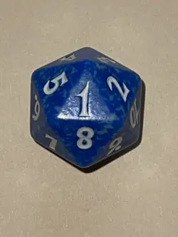 Torment Blue Spindown Life Counter D20 Die MTG Magic The Gathering - Image 2