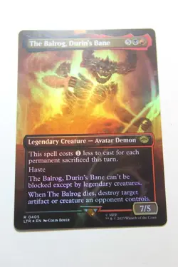 MTG The Balrog Durin's Bane x1-Foil Borderless-The Lord of the Rings: Tales of M - Image 1