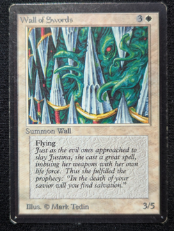 Wall of Swords - Beta - MP - MTG - Magic the Gathering - White - Wall - Image 1
