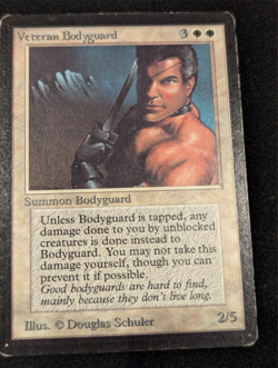 Veteran Bodyguard - Beta - Rare - LP - MTG - Magic the Gathering - White - Image 1