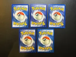 Lot Of 5 Vintage Pokemon Cards English MP - Image 2