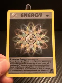 Pokemon TCG Team Rocket Rainbow Energy Holo Rare 1st Edition (17/82) - Image 2