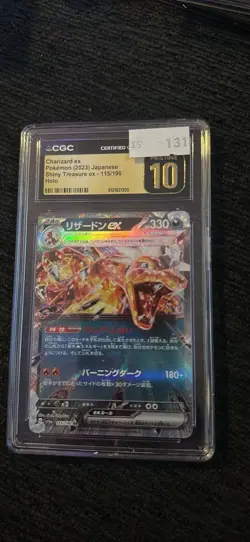 Pokemon Charizard ex Sv4a: Shiny Treasure Ex 115/190 Japanese CGC 10 Holo - Image 1