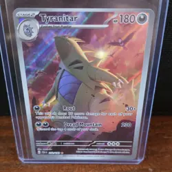 Pokemon Tyranitar SV02 Paldea Evolved Illustration Rare Holo 222/193 HP180 2023 - Image 1