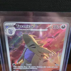 Pokemon Tyranitar SV02 Paldea Evolved Illustration Rare Holo 222/193 HP180 2023 - Image 2
