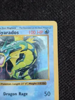 Pokemon TCG Gyarados 006/102 Base Set Shadowless Holo Rare MP - Image 3