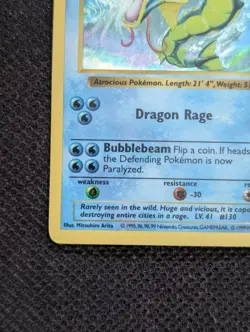 Pokemon TCG Gyarados 006/102 Base Set Shadowless Holo Rare MP - Image 4