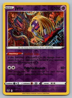 2022 Pokemon Silver Tempest Jynx 062/195 Reverse Holo - Image 1