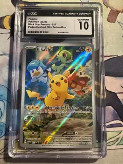 Pikachu Black Star Promo Paldea Evolved CGC 10. Pokemon - Image 1
