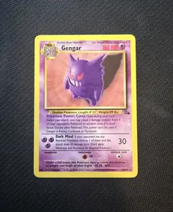 Pokemon Gengar 20/62 - 1999 Fossil Non-Holo Rare - LP Vintage WotC - Image 1