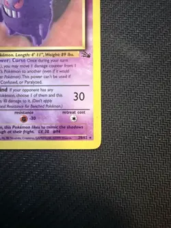 Pokemon Gengar 20/62 - 1999 Fossil Non-Holo Rare - LP Vintage WotC - Image 4