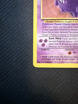 Pokemon Gengar 20/62 - 1999 Fossil Non-Holo Rare - LP Vintage WotC - Image 5