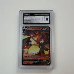 The Pokemon Company CGC 10 Gem Mint Lance's Charizard V SWSH133 Promo Holo 2021 - Image 1