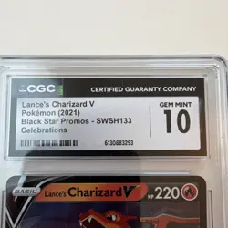 The Pokemon Company CGC 10 Gem Mint Lance's Charizard V SWSH133 Promo Holo 2021 - Image 2