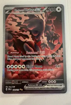 Bloodmoon Ursaluna ex - 168/131 Pokemon Prismatic Evolutions Special Rare NM - Image 1