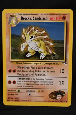 Brock's Sandslash 23/132 MP Gym Heroes Regular Rare Unlimited Pokemon TCG - Image 1