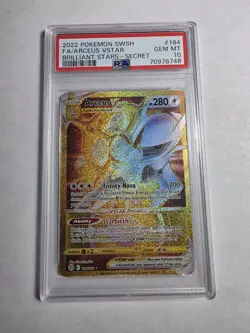 Pokemon Arceus VSTAR 184/172 Brilliant Stars Secret Rare Holo PSA 10 2022 - Image 1