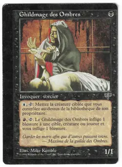 ►Magic-Style◄ MTG - Shadow Guildmage - French Mirage MISCUT MISPRINT - Played - Image 1