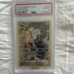 Pokemon Pikachu Lost Origin FA TG05 Regular PSA 10 Gem Mint 2022 - Image 1