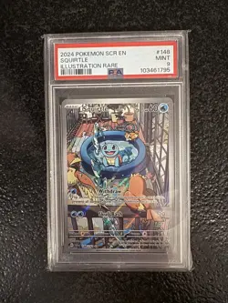 2024 POKEMON SCR EN-STELLAR CROWN ILLUSTRATION RARE #148 SQUIRTLE PSA 9 - Image 1