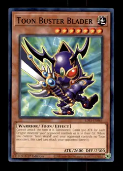 Yugioh LDS1-EN065 Toon Buster Blader 1st Edition Common Effect - Image 1
